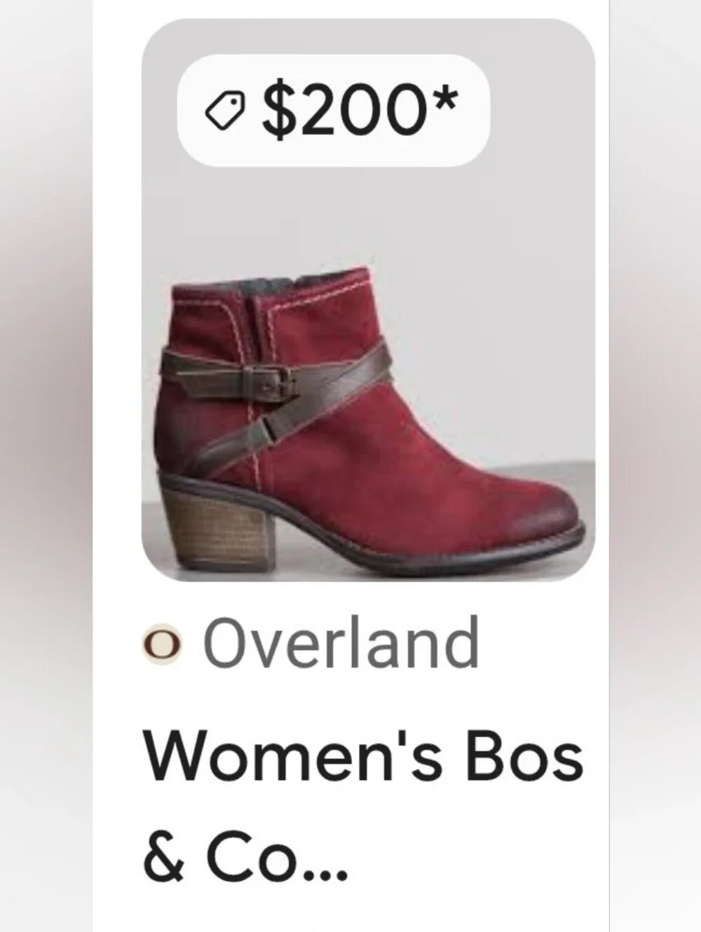 Burgundy Ankle Boots.